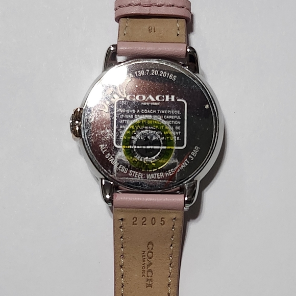 Ladies' COACH Arden Crystal and Pink Leather Strap Watch New in Box (NIB) - Picture 4 of 5